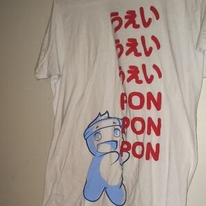 Ninja White Cotton T-Shirt